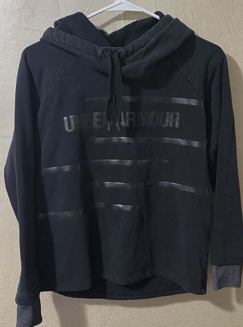 Under Armour Threadborne Black Cowl Neck Hoodie Sweatshirt XS